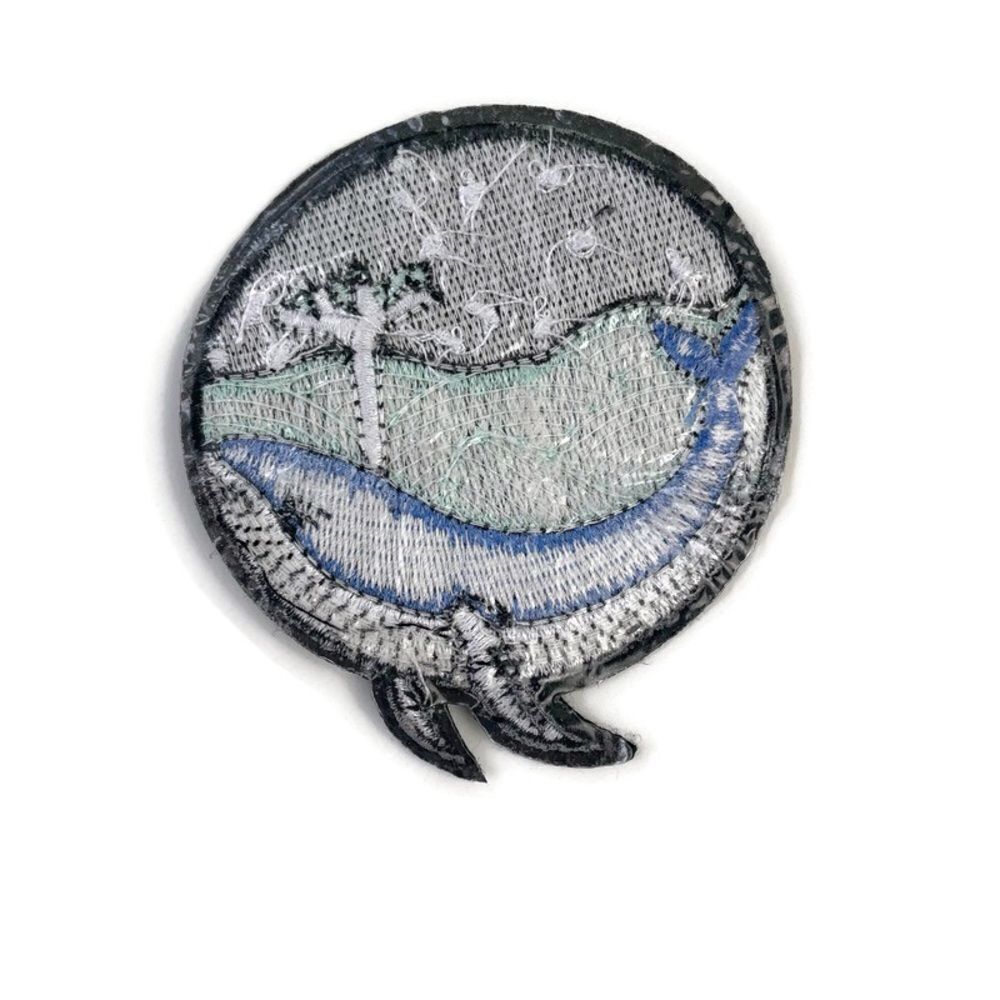 Sea Whale Embroidered Patch - Picture 3 of 3